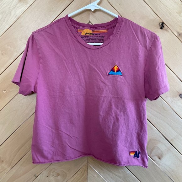 Aviator Nation Pink Short Sleeve Tee - Picture 1 of 2